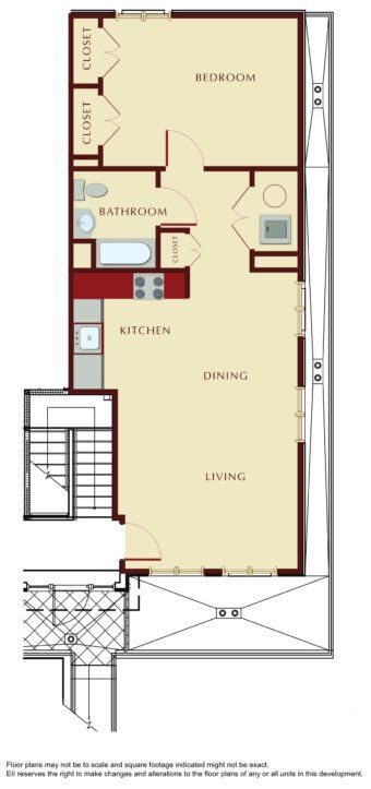A floor plan of a house with a bathroom and stairs