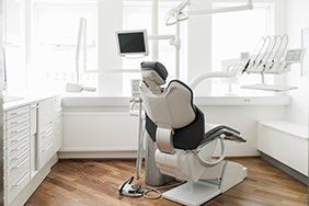 white dentist chair