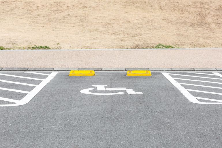 a parking lot for disabled person