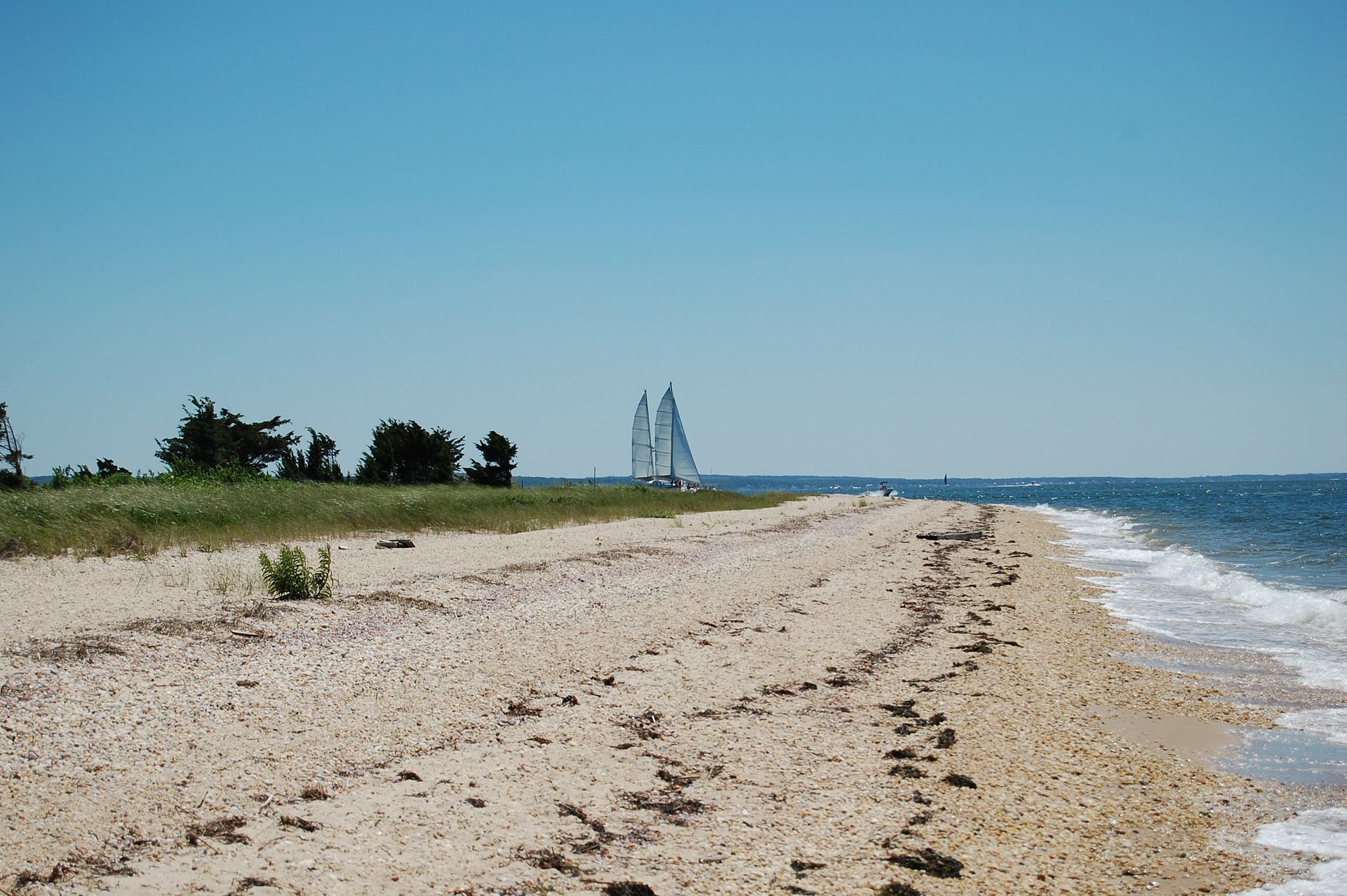 Bootlegger's Alley with Sailboat in Distance
