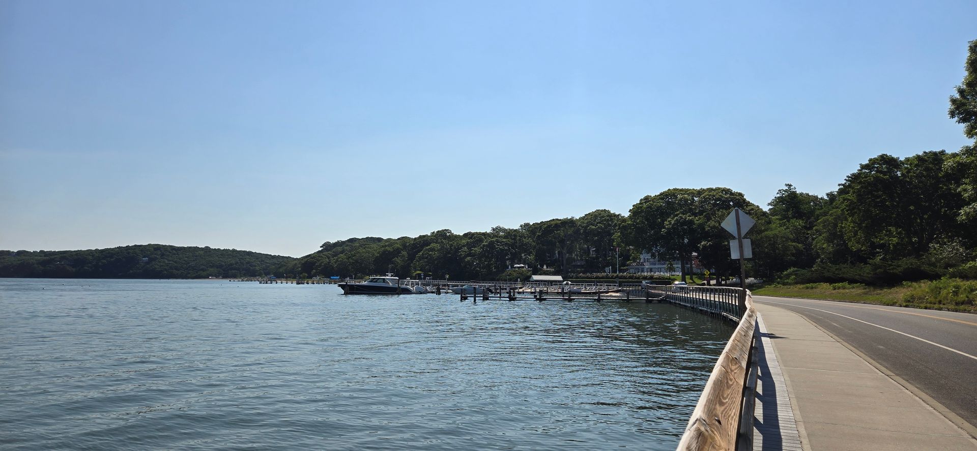 morning walks with coffee on shore road shelter island ny