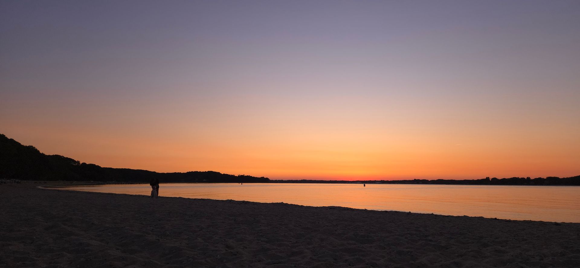 sunset at crescent beach - shelter island, ny. best places to watch a sunset.