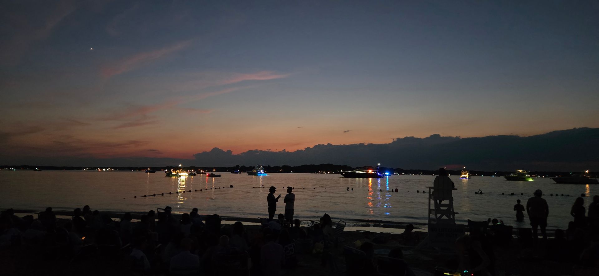 Waiting for the 67th Annual Shelter Island Fireworks to Begin.