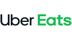 Uber Eats logo in black and green on a white background