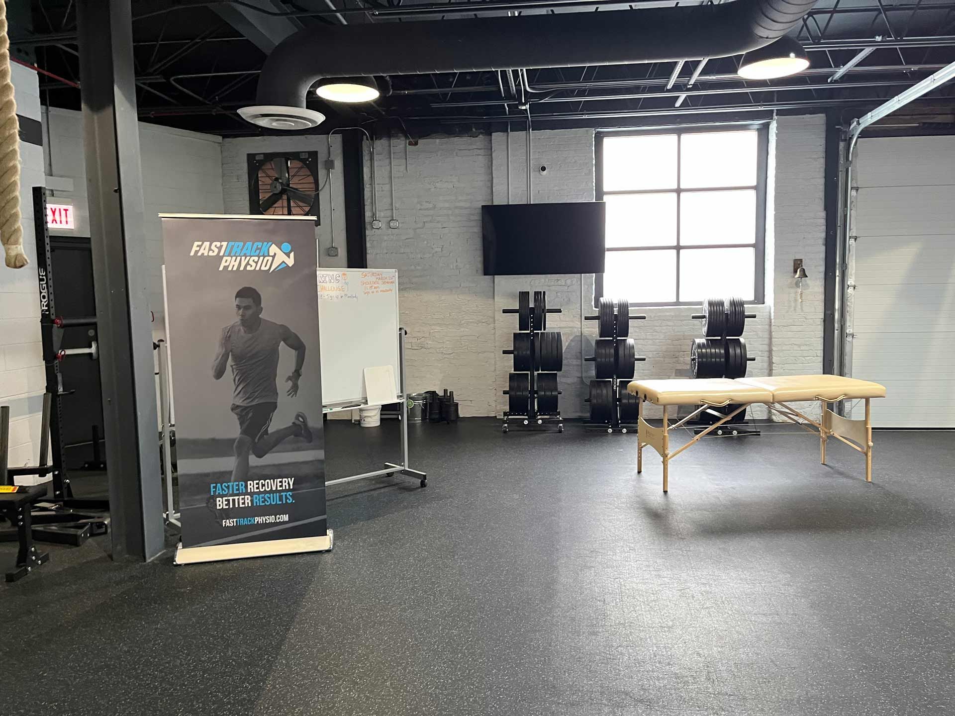 A Gym With A Sign - Chicago, IL - Fast Track Physio