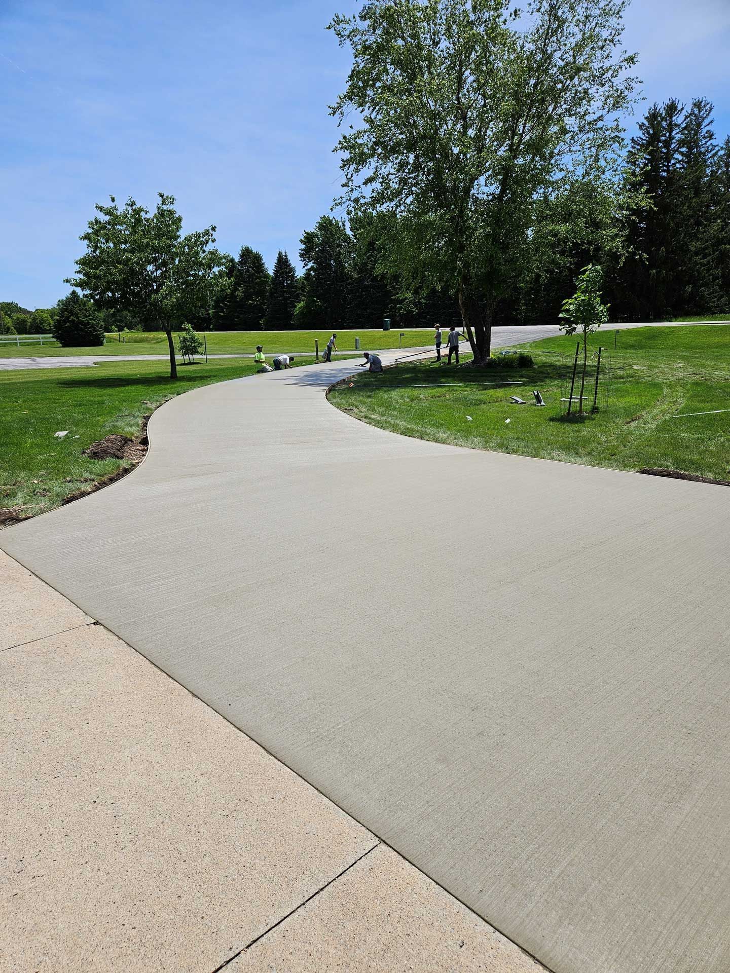 A foundation for a house is being built in the dirt.