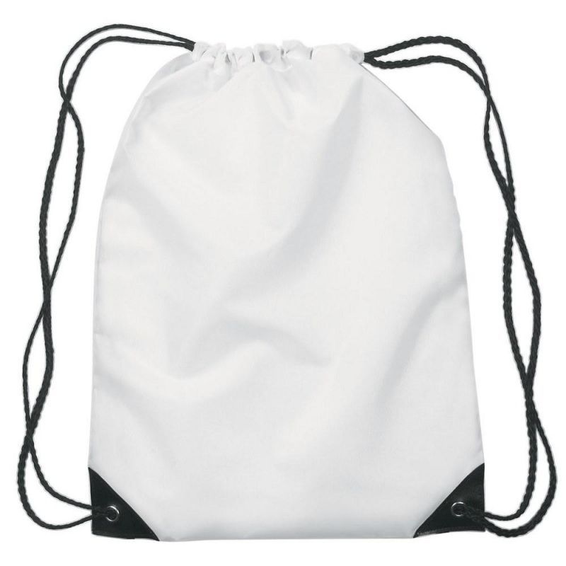 White Drawstring Backpack