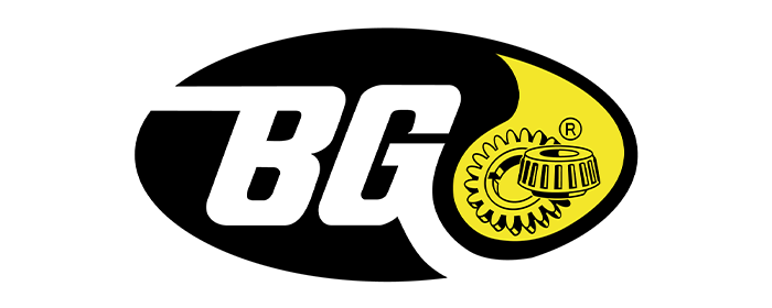 A black and yellow logo with the letter bg on it.