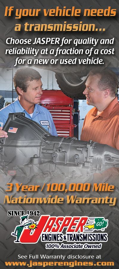 An advertisement for jasper engines and transmissions