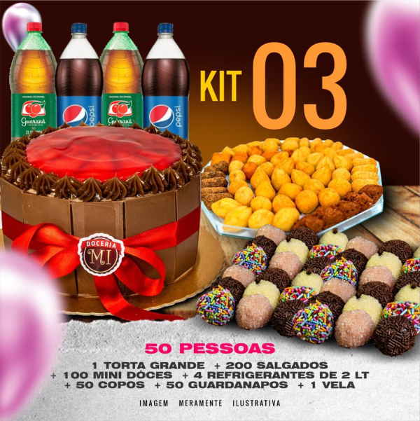 Kit Festa Fácil Confeitaria 49 itens - JM Festas - Artigos decorativos de  festas