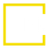 Ein gelber quadratischer Rahmen auf weißem Hintergrund. | FL Projektbau Logo