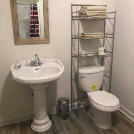 bathroom inside cabin