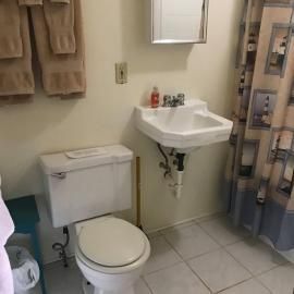 bathroom inside cabin