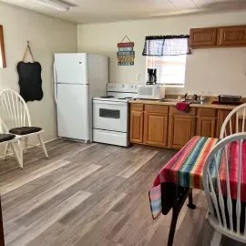kitchen inside cabin