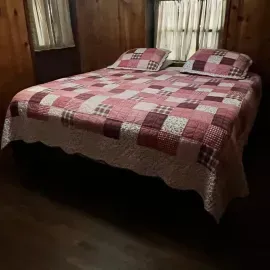 bed inside cabin
