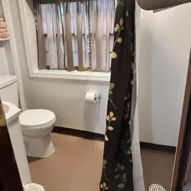 bathroom inside cabin