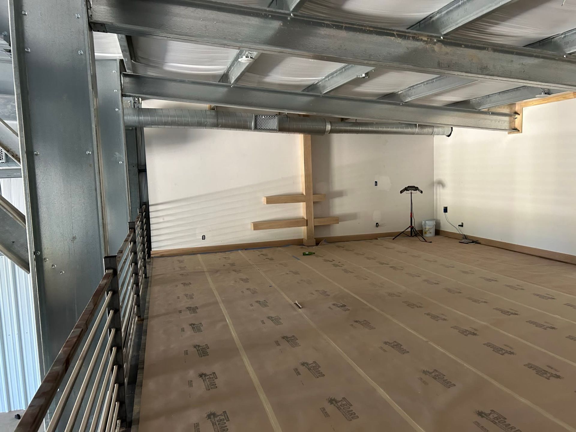 Interior view of a construction site