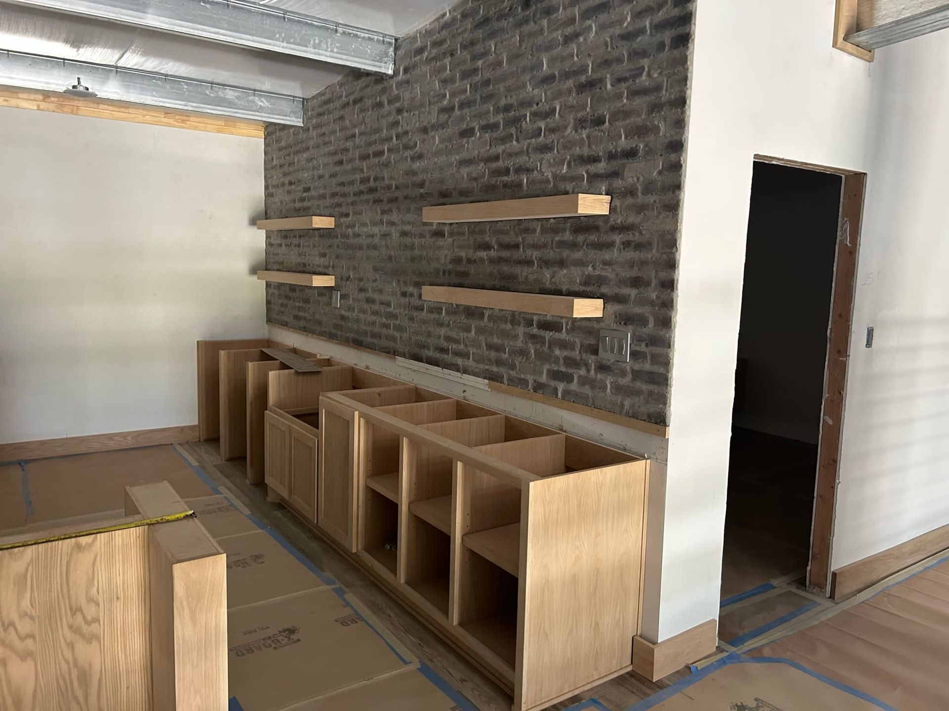 Interior under construction