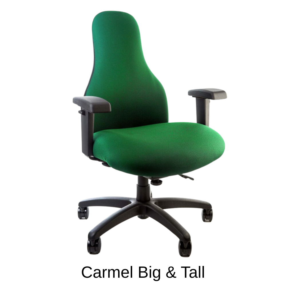 Green and black Carmel Big & Tall office chair.