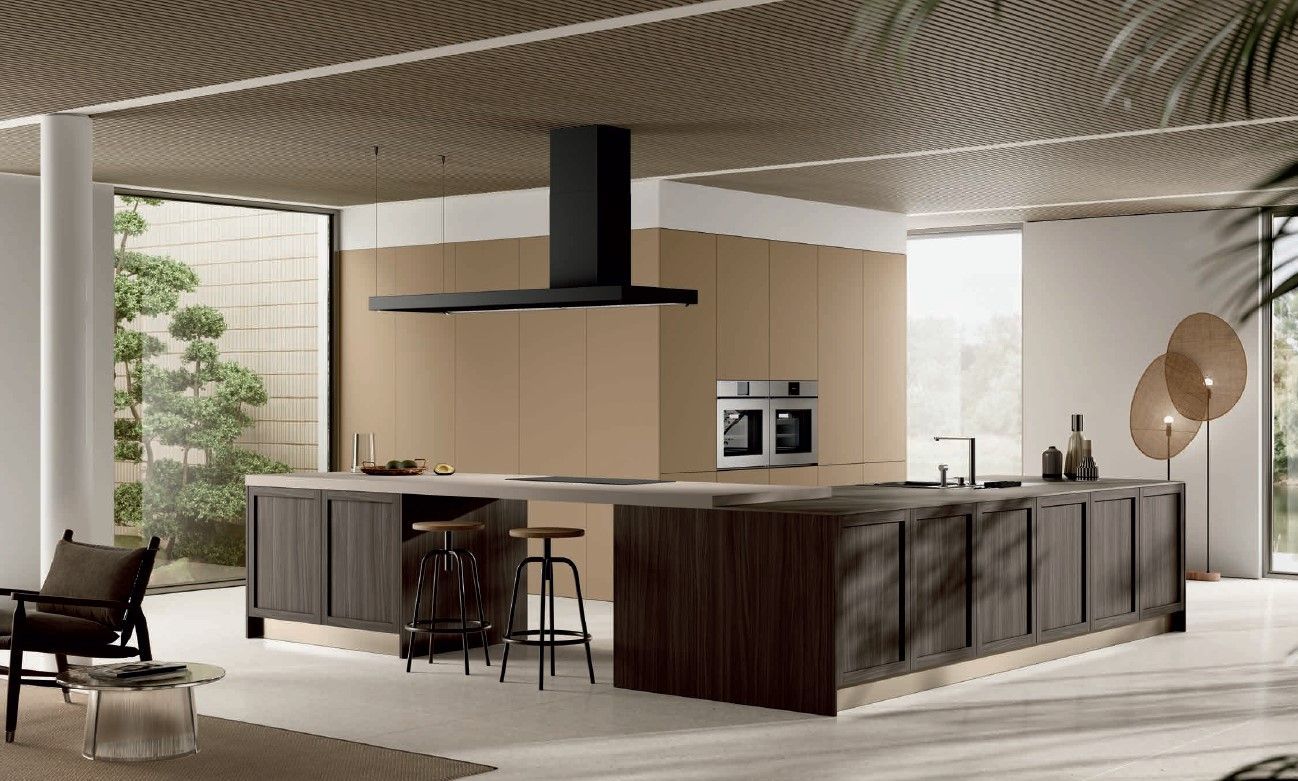 cucina con penisola Febal Arredo Casa Roma Capena