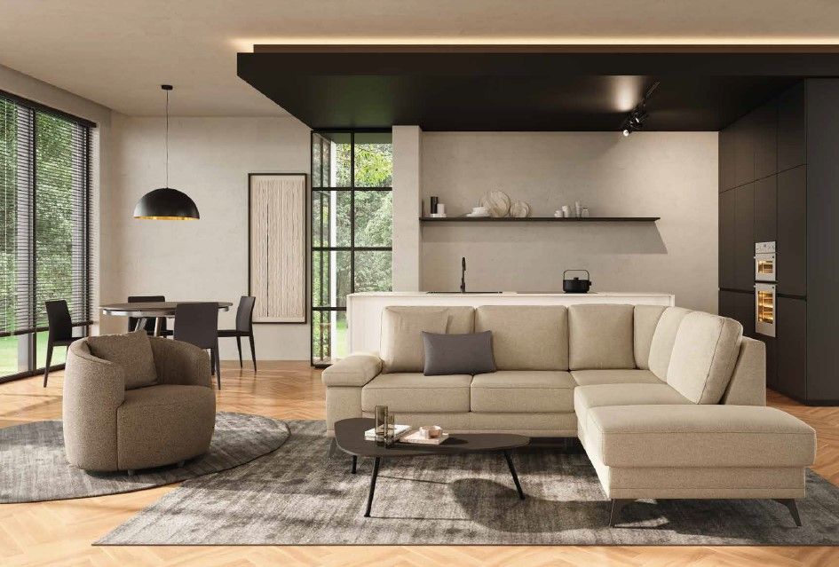 divano contemporaneo con penisola Arredo Casa Roma Capena