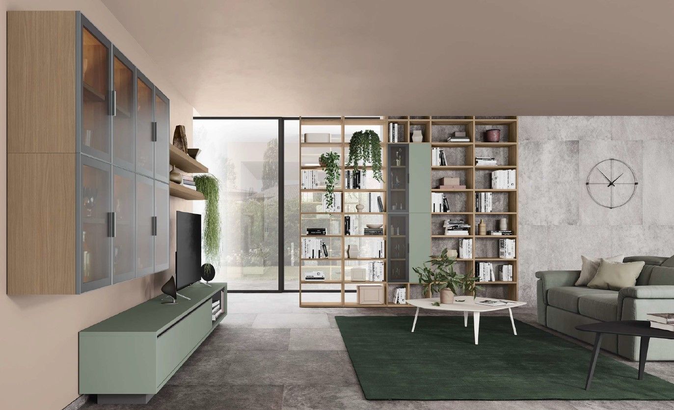 librerie pensili e complementi living Febal Casa Arredo Casa Roma Capena