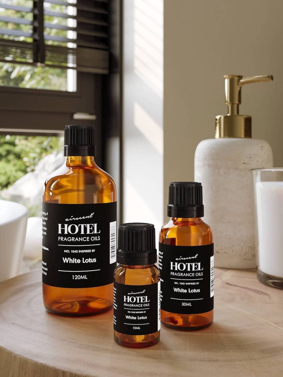White Lotus hotel diffuser oil spa scent