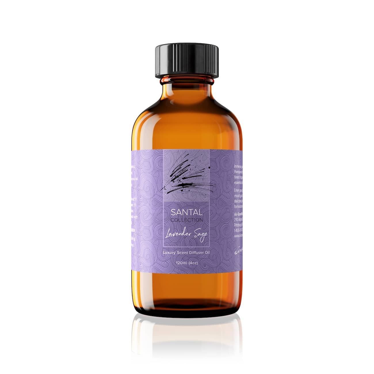 Santal Lavender Sage diffuser oil white background