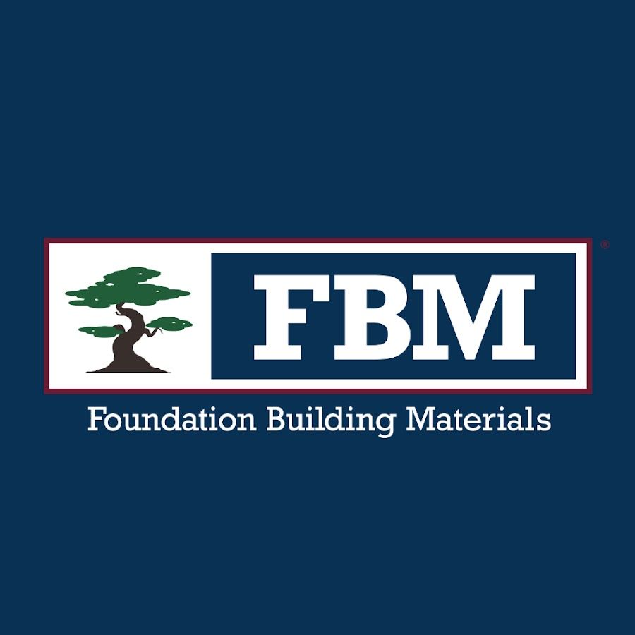 A logo for foundation building materials with a tree on it