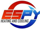 Logo for ESPY Heating and Cooling: Red/blue circular design with the company name and 