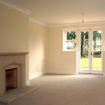 Property developers refurbished show home living room