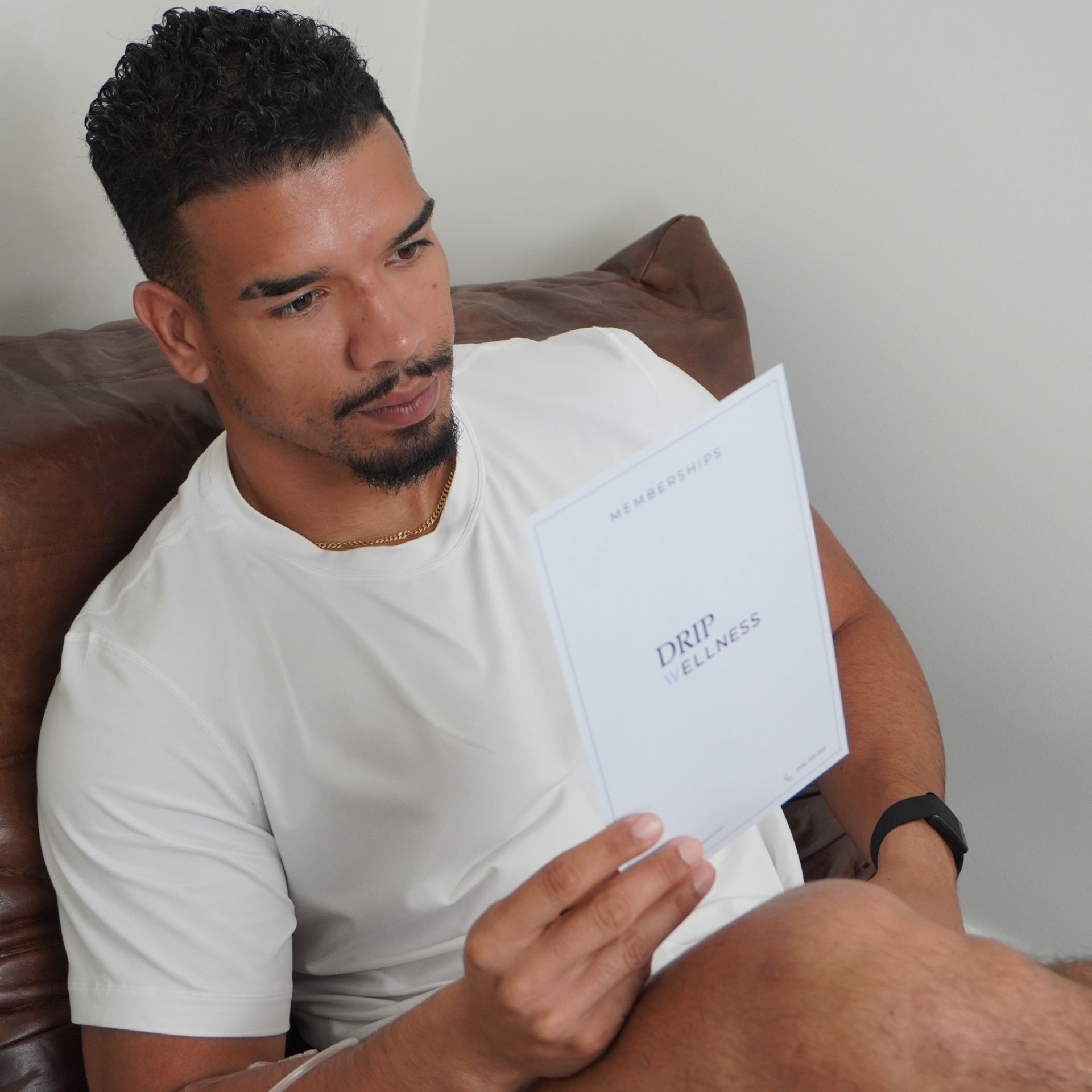 Man reading a 