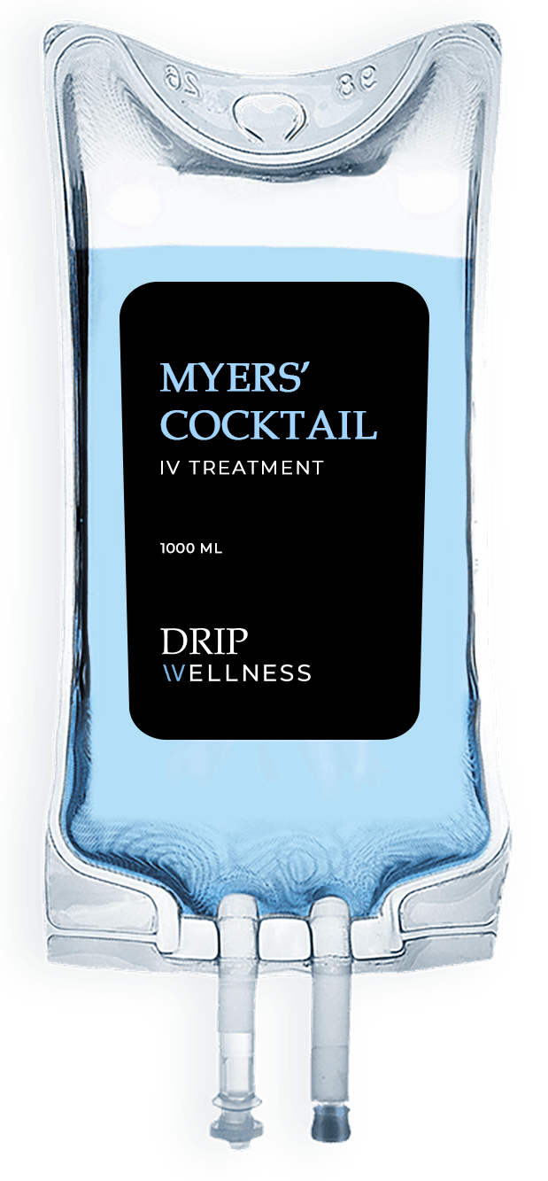 IV drip bag containing 