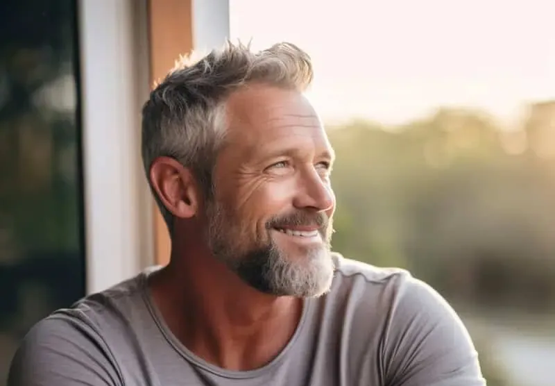 Four medicine vials with labels and a syringe are on a table.