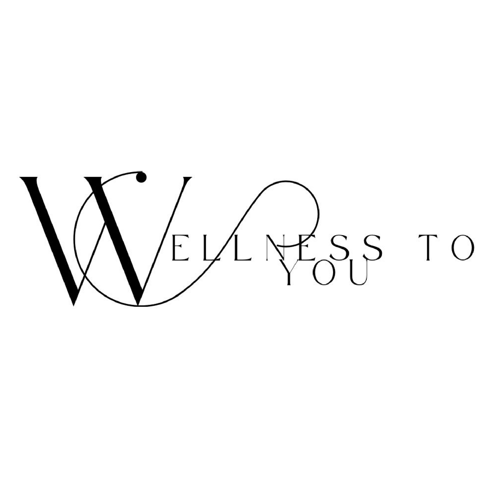 Logotipo de Wellness to You en texto negro con 