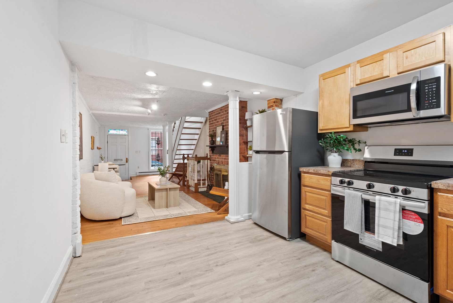 217 Penn St Living Room and Kitchen