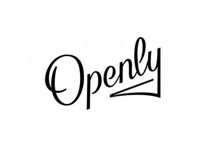 Openly logo in script font, with a line underlining the word 
