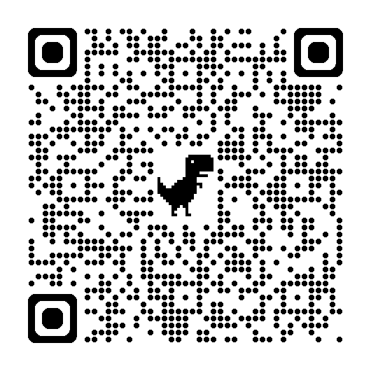 A qr code with a dinosaur on it