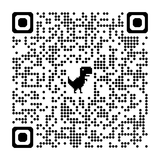 A qr code with a dinosaur on it