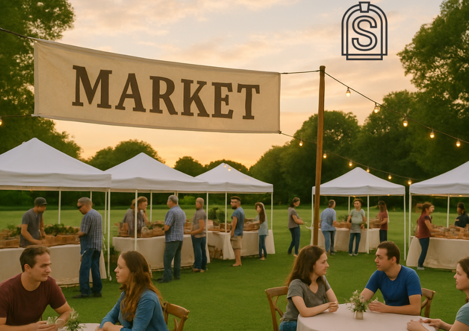 White room interior in red tones with New Year tree decorated, present boxes and artificial fireplace