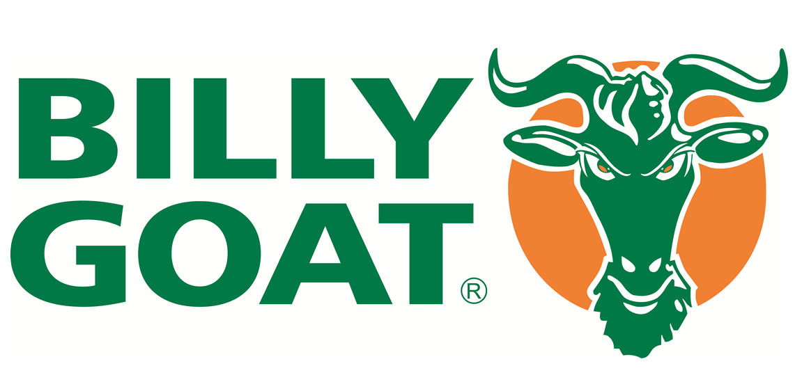 The logo for billy goat shows a goat 's head in an orange circle.