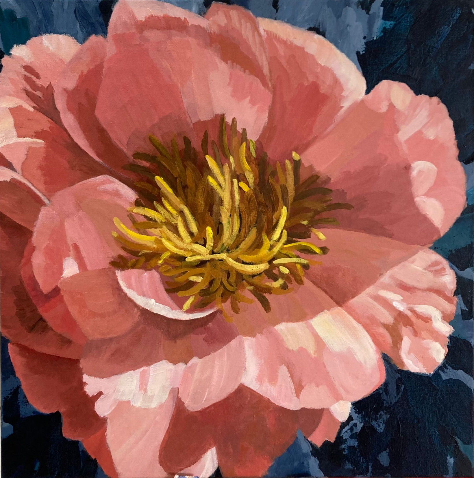 Pioenroos
Acryl, 500 x 500 mm.