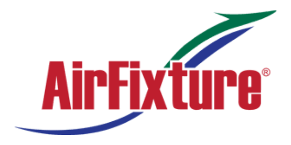 An airfixture logo with a blue and green arrow