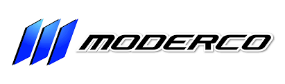 The modernco logo is blue and black on a white background.