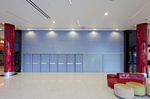 Overhead coiling fire door with egress panels, McKeon, Burgess Company, Oklahoma, North Texas, Arkansas, Kansas