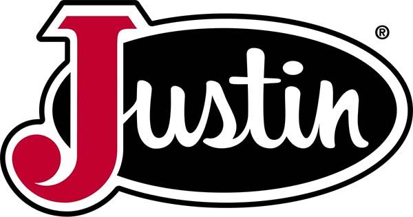 Justin logo, red 