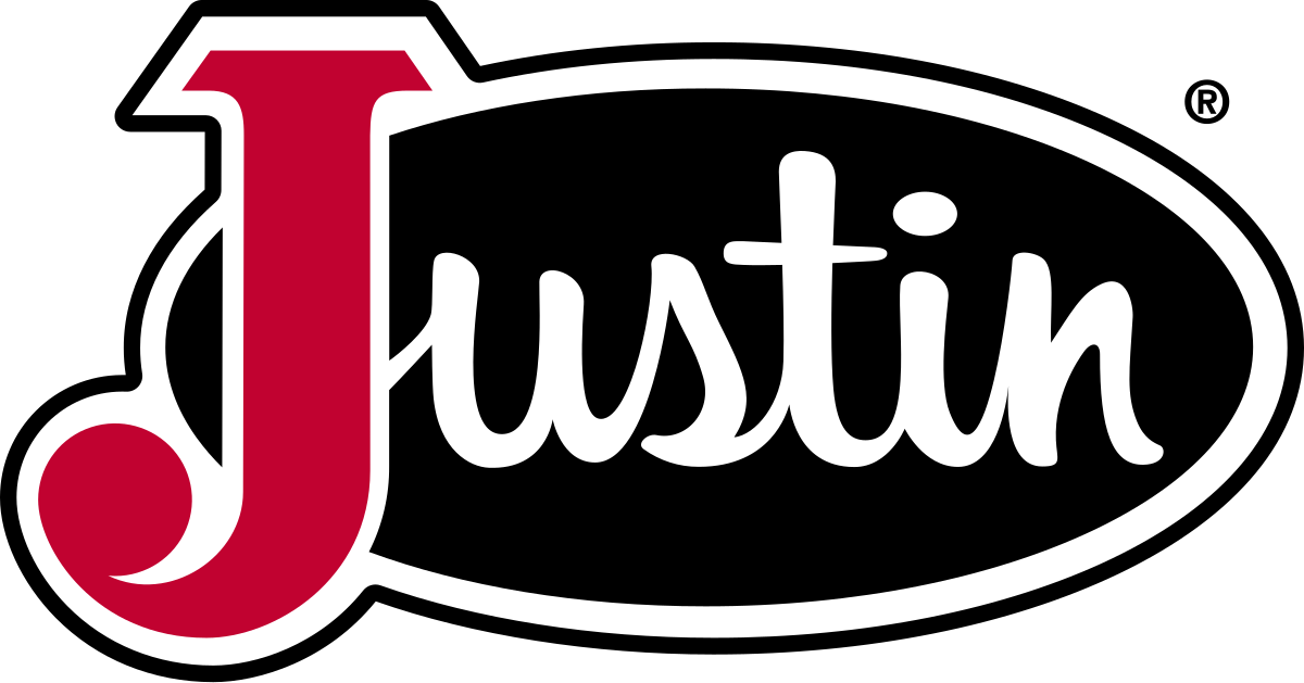Justin logo, red 