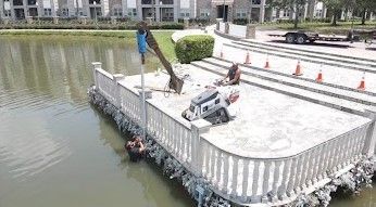 Professional installation of a helical pile in Daytona Beach, FL.