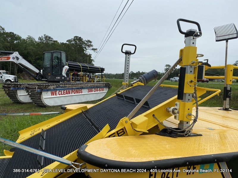 A yellow vehicle with the word development on it