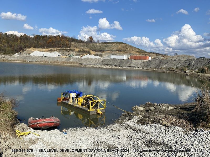 A large body of water with a boat in it